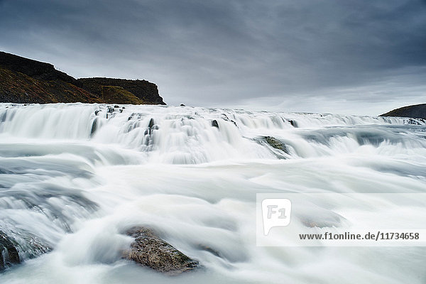 Gullfoss waterfall Hvita river south west Iceland