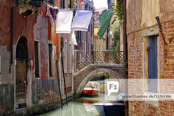 Wäscheleinen  Venedig  UNESCO-Weltkulturerbe  Venetien  Italien  Europa