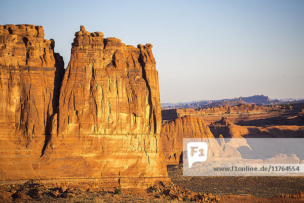 Felsformationen im Avenue Park  Arches National Park  Moab  Utah  Vereinigte Staaten von Amerika  Nordamerika