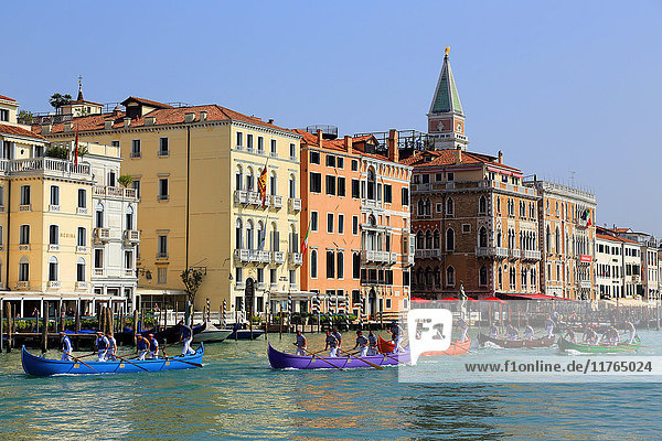 Canal Grande (Grand Canal)  Venice  UNESCO World Heritage Site  Veneto  Italy  Europe