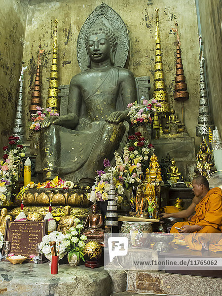 Buddha  7th to 9th century  Wat Na Phra Mane  Ayutthaya  Thailand  Southeast Asia  Asia