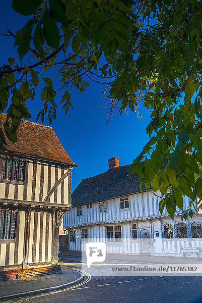 Ecke Water Street und Lady Street  Lavenham  Suffolk  England  Vereinigtes Königreich  Europa