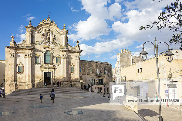The ancient Church San Francesco D'Assisi in the historical center of the old town  Matera  Basilicata  Italy  Europe