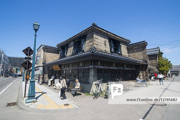 Schöne historische Gebäude in der Sakaimachi-Straße  Otaru  Hokkaido  Japan  Asien