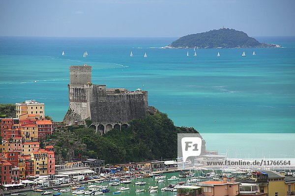 Die Festung von Lerici  Küste von Ligurien  Italien  Europa