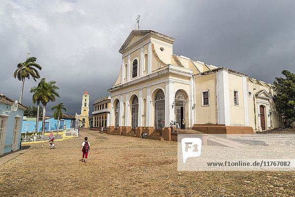 Außenansicht der Iglesia Parroquial de la Santisima  Trinidad  UNESCO-Weltkulturerbe  Kuba  Westindien  Karibik  Mittelamerika
