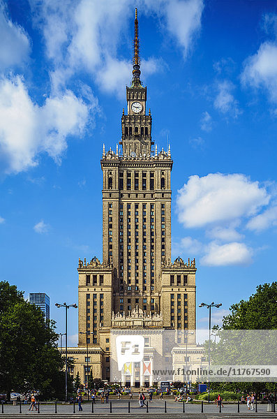 Palast der Kultur und Wissenschaft  Stadtzentrum  Warschau  Woiwodschaft Masowien  Polen  Europa