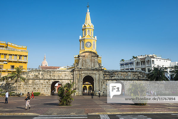 Torre del Reloj Publico (Öffentlicher Uhrenturm)  UNESCO-Weltkulturerbe  Cartagena  Kolumbien  Südamerika