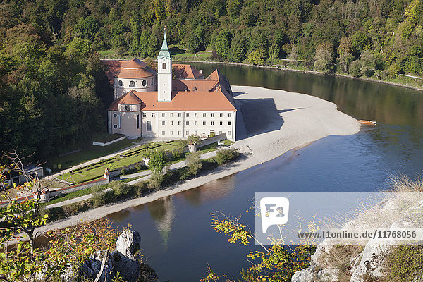 Weltenburg Monastery  Danube River  near Kelheim  Bavaria  Germany  Europe