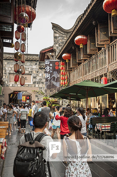 Jinli Ancient Street  Chengdu  Provinz Sichuan  China  Asien