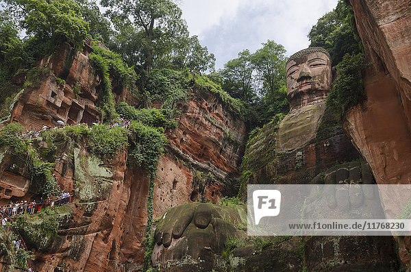 Leshan Giant Buddha UNESCO World Heritage Site Leshan Sichuan Province China Asia