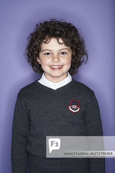 Portrait of smiling girl with ringlets