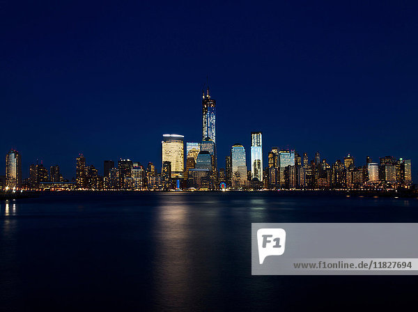 Skyline von Manhattan (Blick von Jersey City) New York City USA