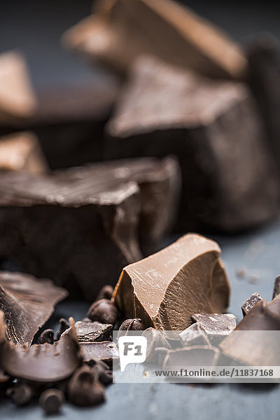 Close-up of chocolate pieces