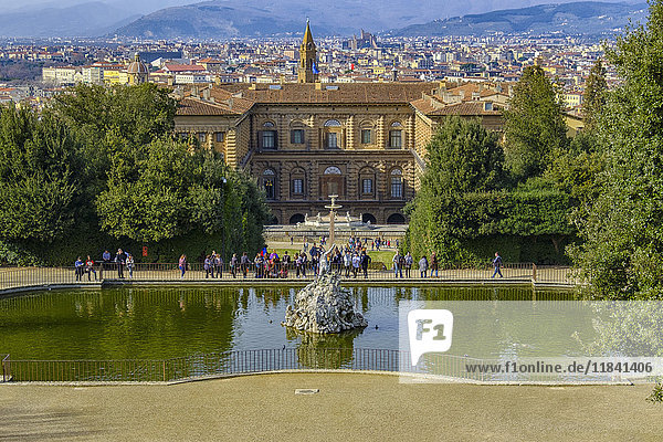 Palazzo Pitti und Boboli-Gärten  UNESCO-Weltkulturerbe  Florenz  Toskana  Italien  Europa