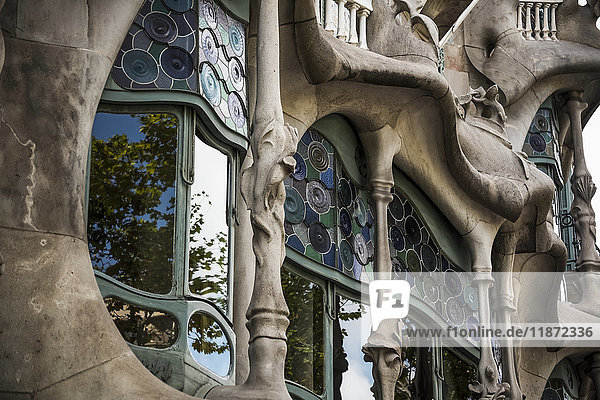 'Famous building La Pedrera from Gaudi; Barcelona Catalonia Spain'