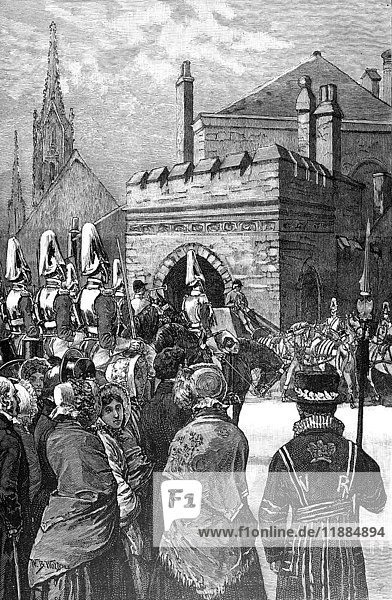 The life and times of Queeen Victoria 1901. Opening of parliment in 1846.Arrival of Royal Procession