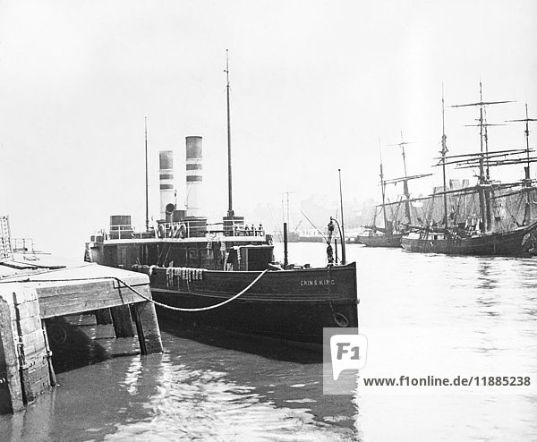 Dampfschiff Erins King aus dem Zauberbild um 1900