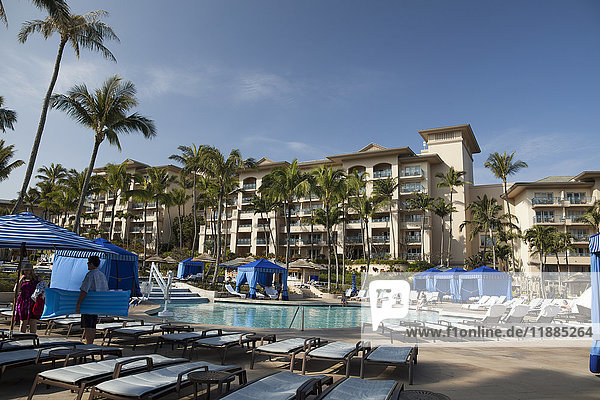 Schwimmbad und Hotel  Ritz Carlton at Kapalua; Kapalua  Maui  Hawaii  Vereinigte Staaten von Amerika'.