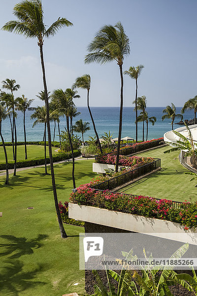 Hotelterrasse  Kaanapali Beach; Kaanapali  Maui  Hawaii  Vereinigte Staaten von Amerika'.