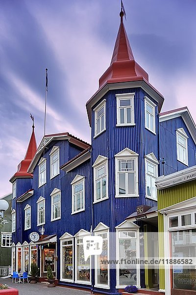 Das Blaue Café  Bláa kannan café  Akureyri  Island  Europa
