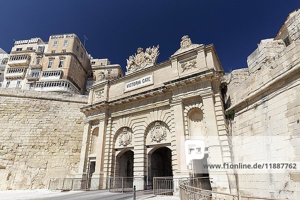 Victoria Gate  Stadttor aus der britischen Ära  viktorianischer Stil  Valletta  Malta  Europa