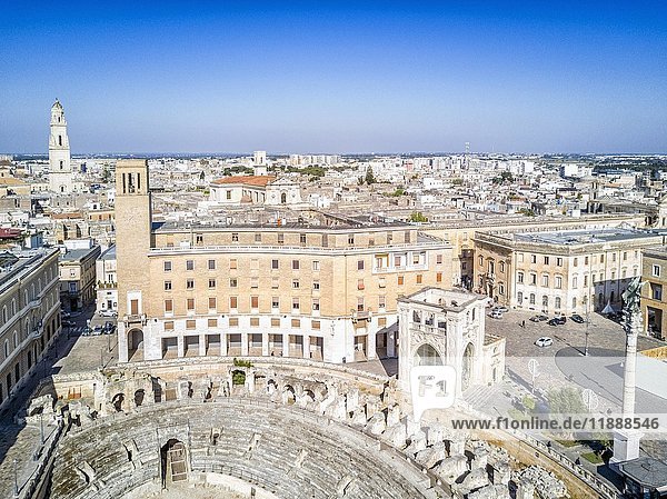 Historic city center of Lecce in Puglia  Italy  Europe