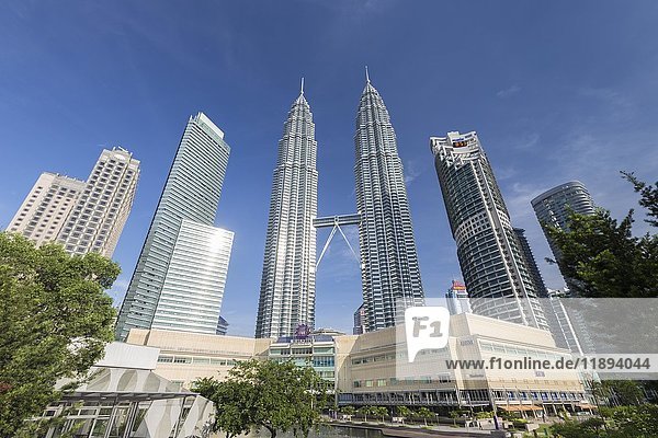 Petronas-Zwillingstürme  Kuala Lumpur  Malaysia  Asien