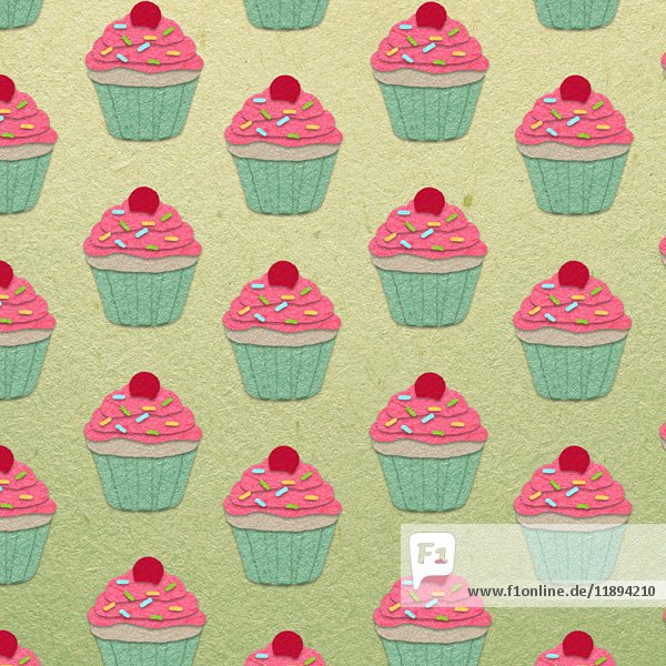 Reihen von rosa Cupcakes Animation