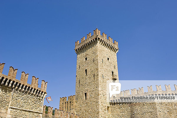 Schloss des Herzogtums von Parma und Piacenza  Vigoleno  Emilia Romagna  Italien