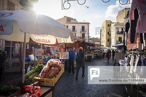 Italien  Sizilien  Palermo  Ballarò-Markt