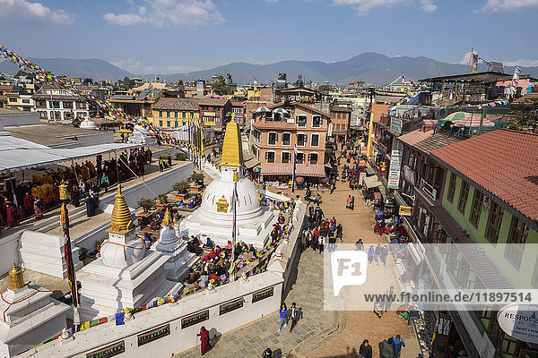 Nepal  Bouddhanath  local temple