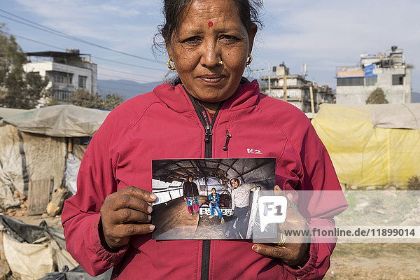 Nepal  Kathmandu  Chhuchmepati-Lager Erdbebenopfer