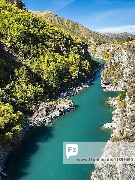 Schlucht Kawarau Gorge Fluß Kawarau River Destrict Queenstown Lake Region Otago Südinsel Neuseeland Ozeanien