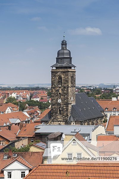 Blick vom Rathaus mit St. Margarethen Kirche  Gotha  Thüringen  Deutschland  Europa