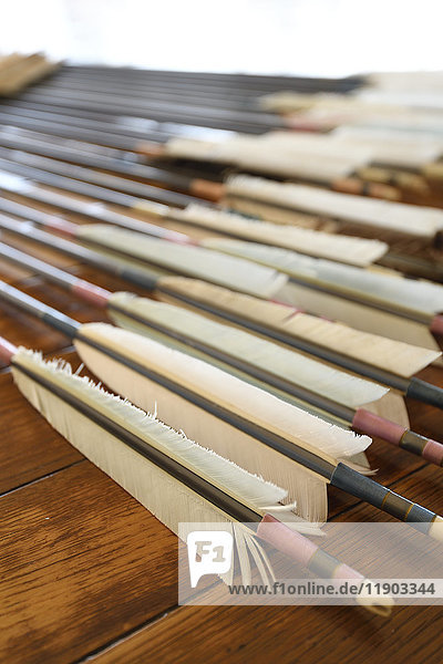 Traditionelle japanische Bogenschützenpfeile
