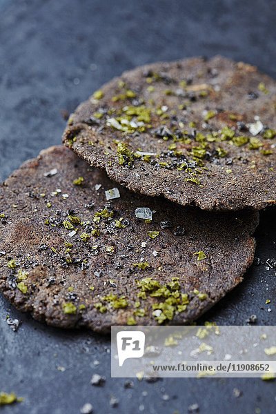Flatbreads with herbs and salt