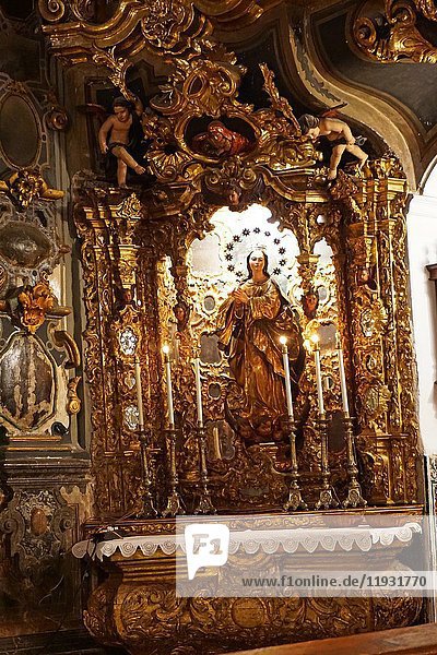 Statue of the Virgin Mary. Baroque chapel of San Jose. Seville  Andalucia  Spain  Europe.