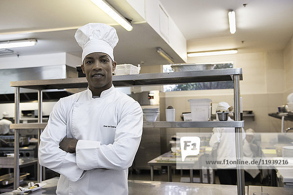 Chef in commercial kitchen  portrait
