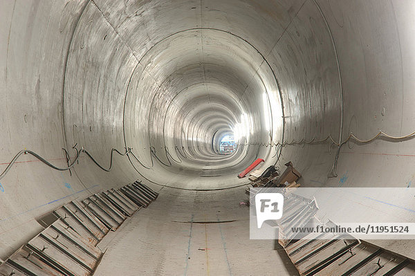 Baustelle eines U-Bahn-Tunnels