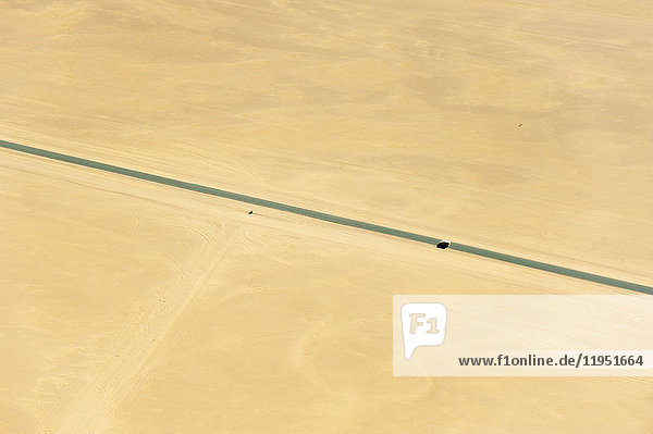 Aerial view of road in the Namib Desert  Namibia