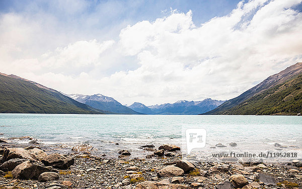 View of lake Argentino Los Glaciares National Park Patagonia Chile