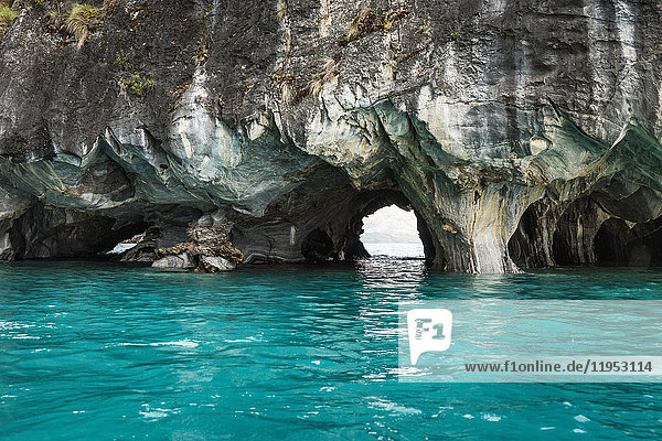 Marmorhöhlen  Puerto Tranquilo  Region Aysen  Chile  Südamerika