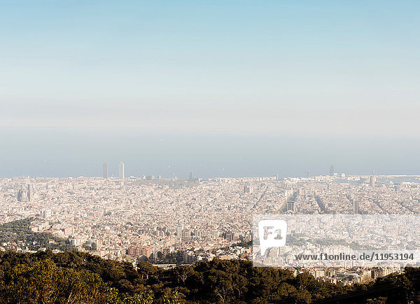 Stadtansicht bei Tag  Barcelona  Katalonien  Spanien