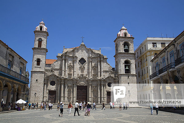 Kathedrale de San Cristobal  La Habana Vieja  UNESCO-Weltkulturerbe  Havanna  Kuba  Westindien  Mittelamerika
