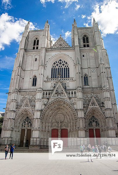 The Cathedral Saint-Pierre et Saint-Paul  Nantes  Pays de la Loire  France.