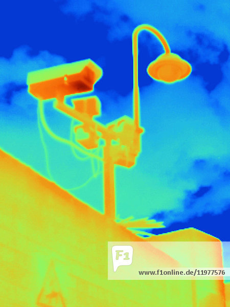 Wärmebild einer Sicherheitskamera im Kraftwerk West-London
