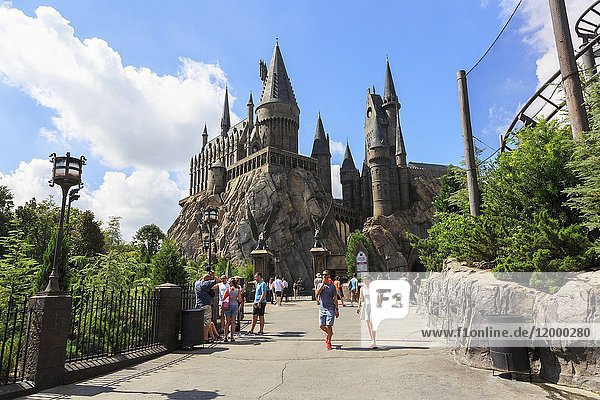 Harry Potter part of Universal Studios theme park  Orlando  Florida  USA.