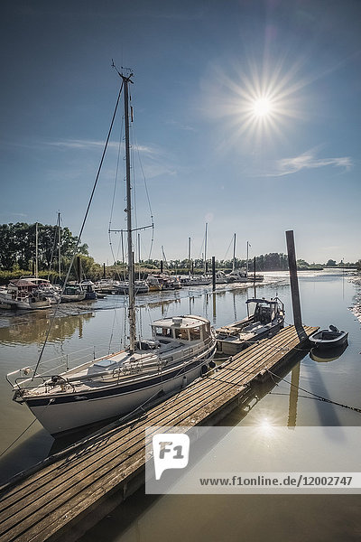 Segelboot, Hafen, Haseldorf, Schleswig-Holstein, Deutschland, Europa