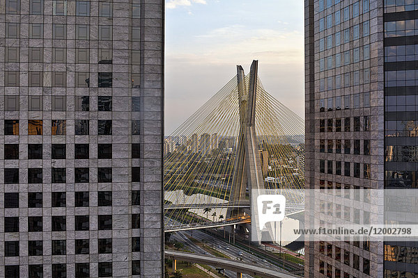 Ponte Estaiada Octávio Frias de Oliveira,  Sao Paulo,  Brasilien,  Südamerika,  Amerika